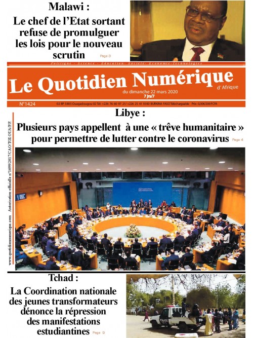 QUOTIDIEN NUMERIQUE D AFRIQUE 22/03/2020